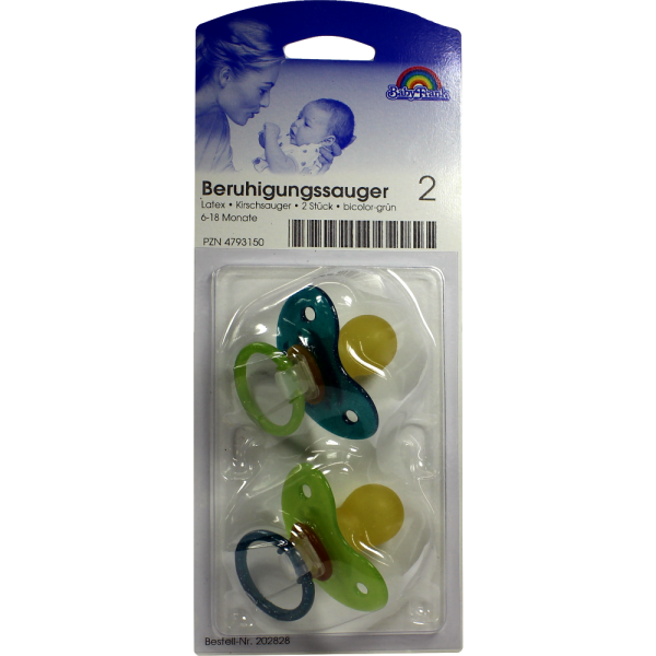 BERUHIGUNGSSAUGER Kirsche Lat.6-18 M.bicol.grün