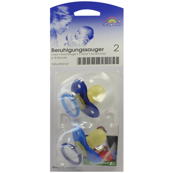 BERUHIGUNGSSAUGER Kirsche Lat.6-18 M.bicol.blau