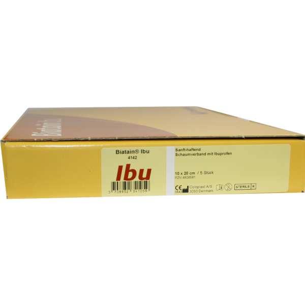 BIATAIN Ibu Schaumverband 10x20 cm sanft haftend