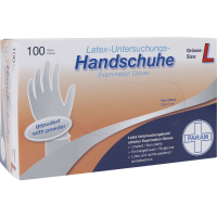 HANDSCHUHE Einmal Latex gepudert L