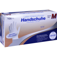 HANDSCHUHE Einmal Latex gepudert M