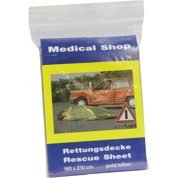 RETTUNGSDECKE YPSISAVE 160x210 cm gold/silber