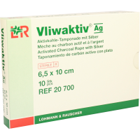 VLIWAKTIV AG Aktivkohle Tampon.m.Silber 6,5x10 cm