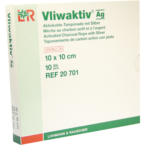 VLIWAKTIV AG Aktivkohle Tampon.m.Silber 10x10 cm