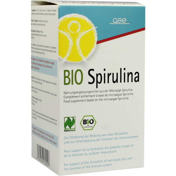 GSE Spirulina 500 mg Bio Naturland Tabletten