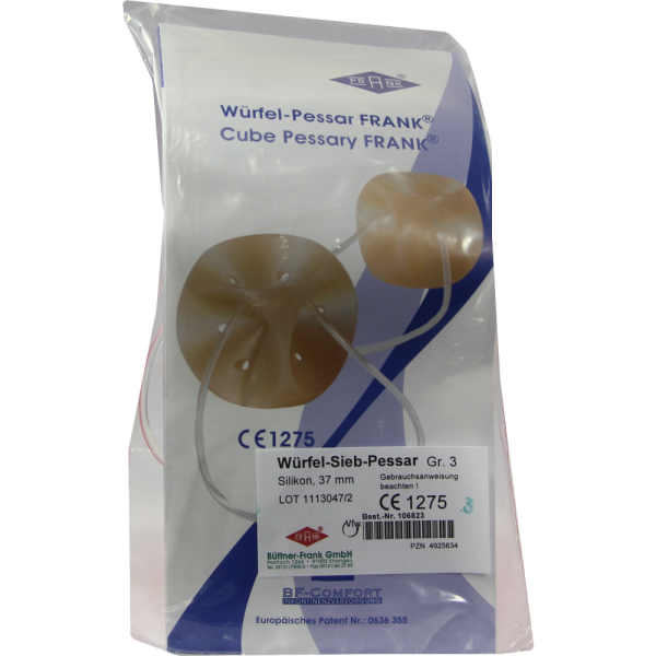 WÜRFELPESSAR Sieb Silikon 37 mm Gr.3