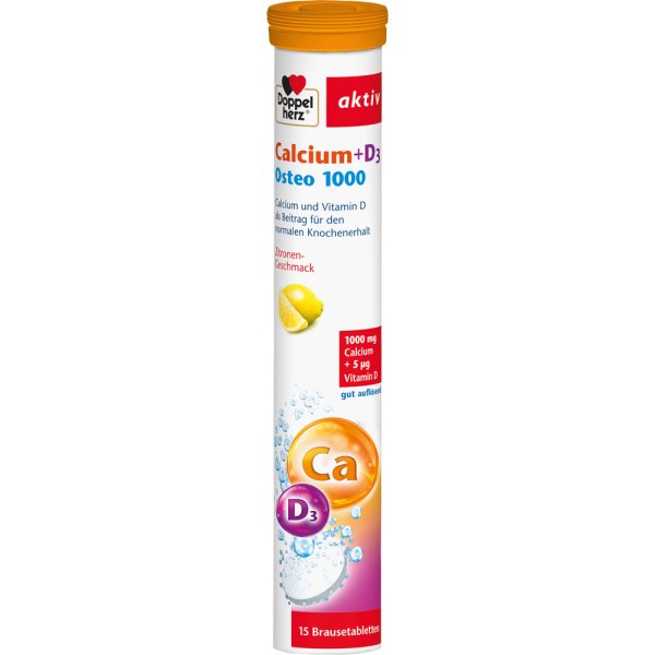 DOPPELHERZ Calcium+D3 Osteo 1.000 Brausetabletten