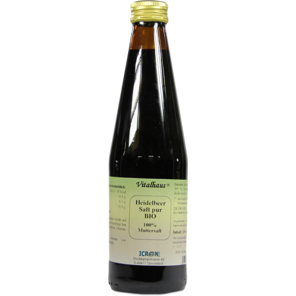 HEIDELBEER SAFT pur Bio Vitalhaus