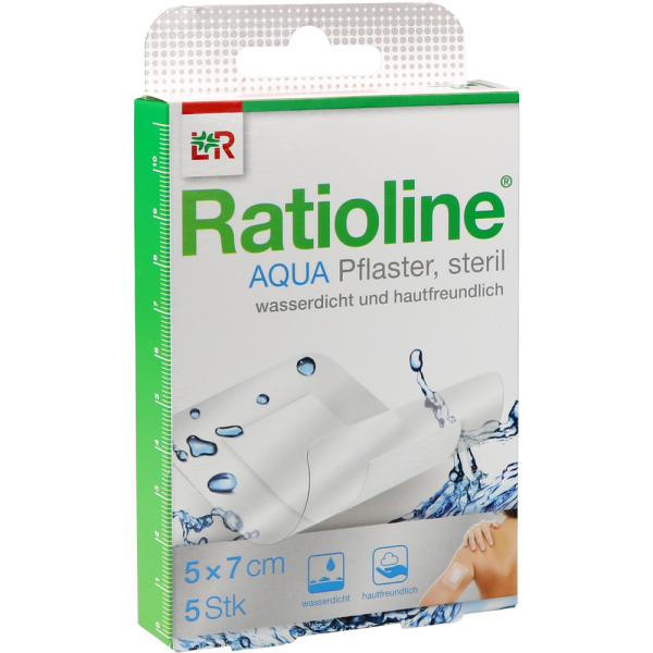 RATIOLINE aqua Duschpflaster Plus 5x7 cm steril