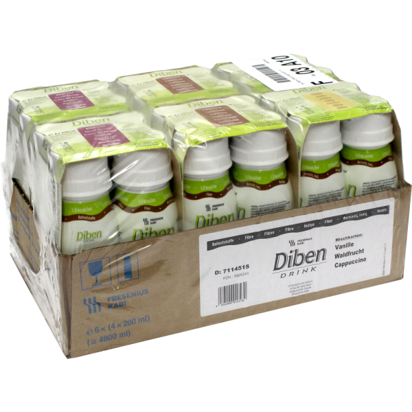 DIBEN DRINK Mischkarton 1.5 kcal/ml Trinkflasche