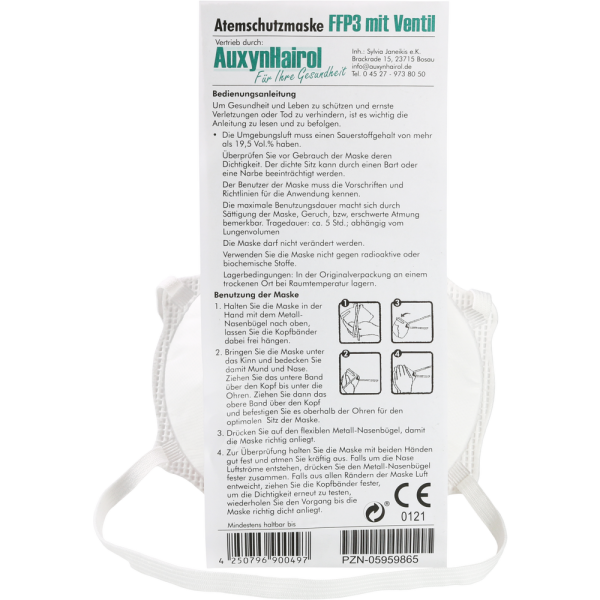 MUNDSCHUTZ FFP3 mit Ventil
