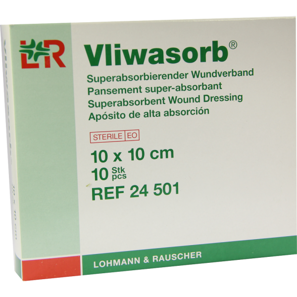 VLIWASORB superabsorb.Saugkomp.steril 10x10 cm