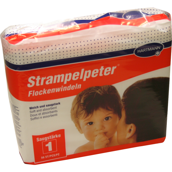 STRAMPELPETER Flockenwindeln Saugstärke 1
