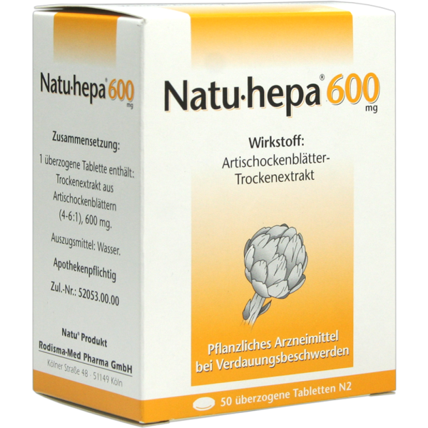 NATU HEPA 600 mg überzogene Tabletten