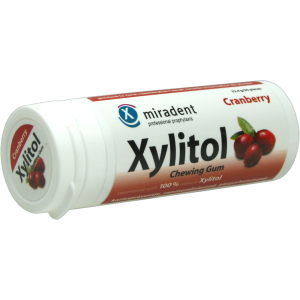 MIRADENT Xylitol Chewing Gum Cranberry