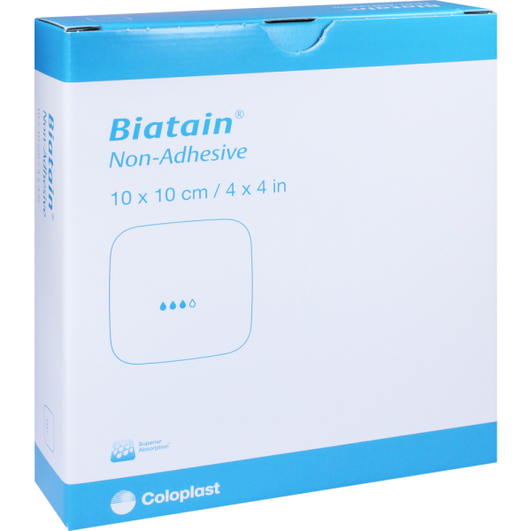 BIATAIN Schaumverband 10x10 cm nicht haftend