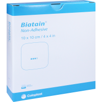 BIATAIN Schaumverband 10x10 cm nicht haftend