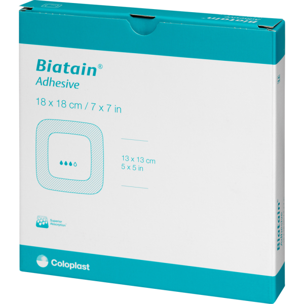 BIATAIN Schaumverband 18x18 cm selbst haftend