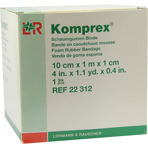 KOMPREX Schaumgummi Binde 10 cmx1 m Stärke 1 cm