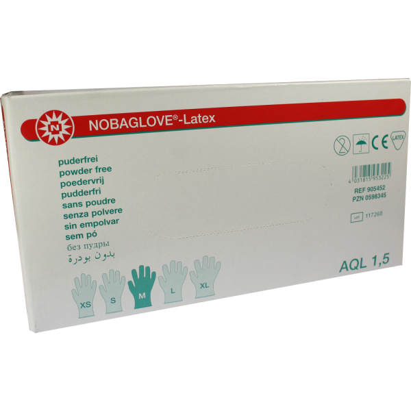 NOBAGLOVE Latex Unters.Handsch.puderfrei Gr.M