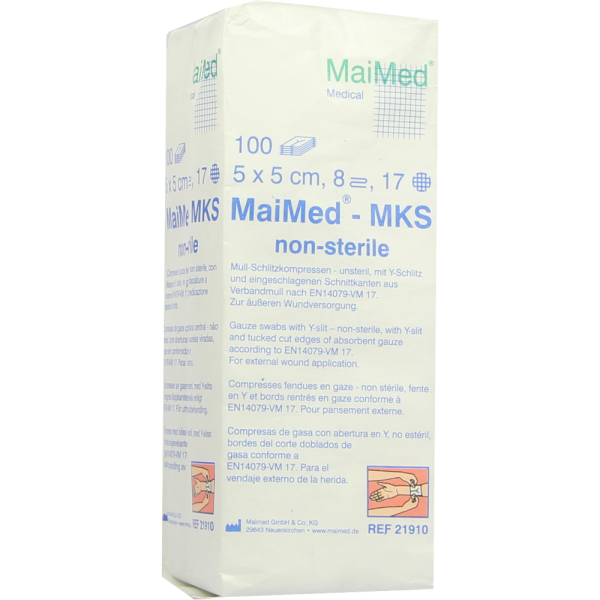 SCHLITZKOMPRESSEN 5x5 cm unsteril 8fach