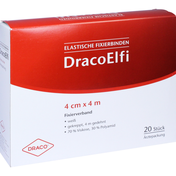 DRACOELFI elast.Fixierbinde 4 cmx4 m gekreppt