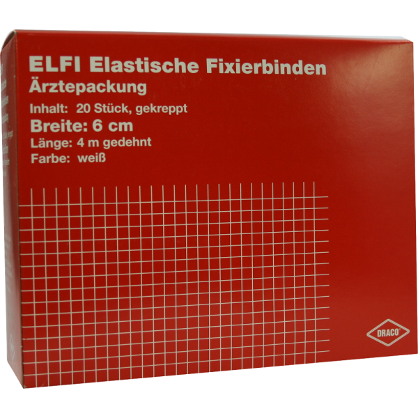 DRACOELFI elast.Fixierbinde 6 cmx4 m gekreppt