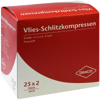 SCHLITZKOMPRESSEN Vlies 5x5 cm steril 4fach