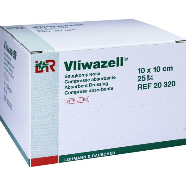 VLIWAZELL Saugkompressen steril 10x10 cm