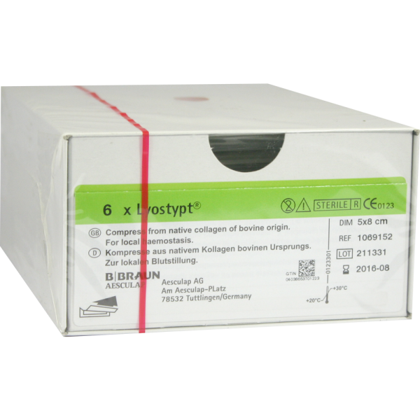LYOSTYPT Kollagen Hämostypt.5x8cm Vlies