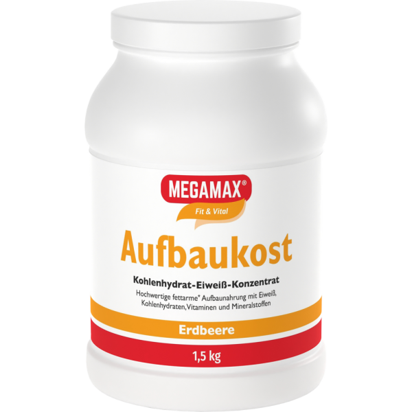 MEGAMAX Aufbaukost Erdbeere Pulver