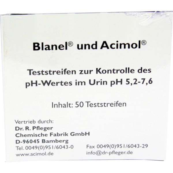 TESTSTREIFENHEFT z.Bestimmung d.Urin ph Wertes