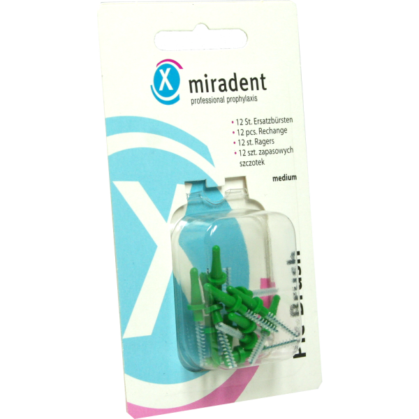 MIRADENT Interd.Pic-Brush Ersatzb.medium grün