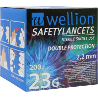 WELLION Safetylancets 23 G Sicherheitseinmallanz.