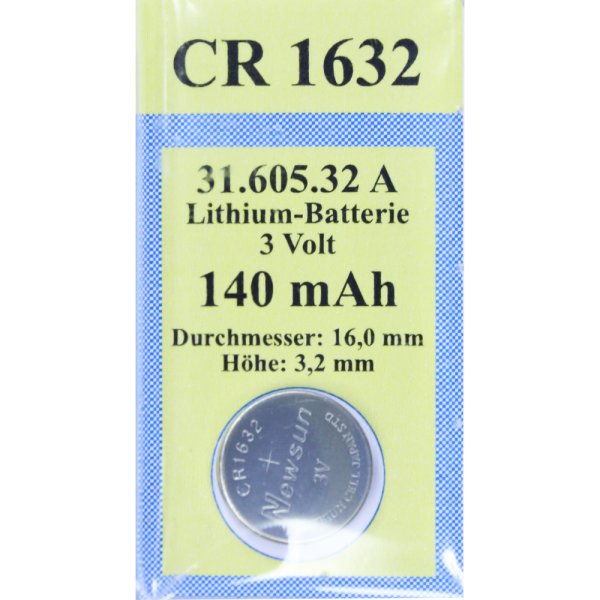 BATTERIEN Lithium 3V CR 1632
