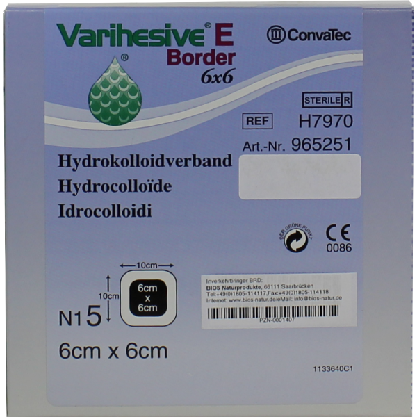 VARIHESIVE E Border 6x6 cm HKV hydroaktiv 965251