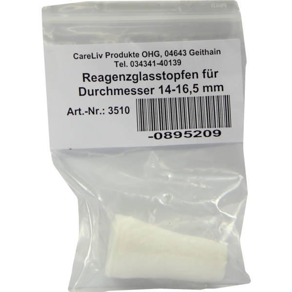 REAGENZGLAS STOPFEN 14-16,5 mm Durchmesser