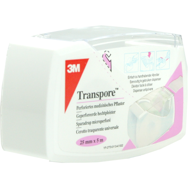 TRANSPORE 2,5 cmx5 m Pflaster auf Abroller