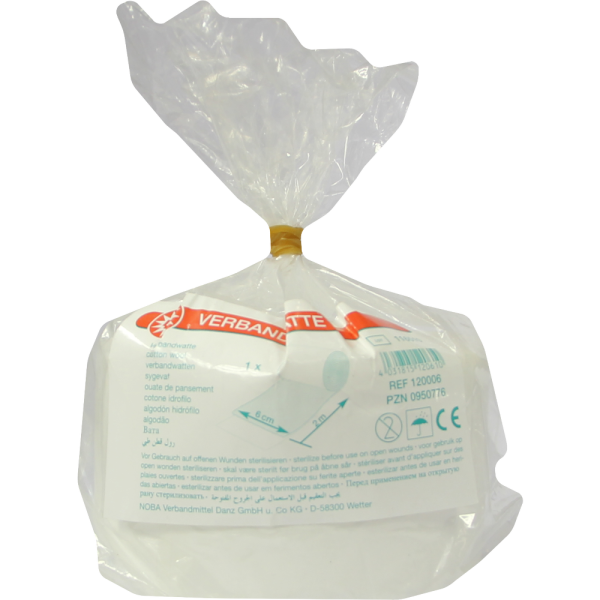 VERBANDWATTE gerollt 6 cmx2 m