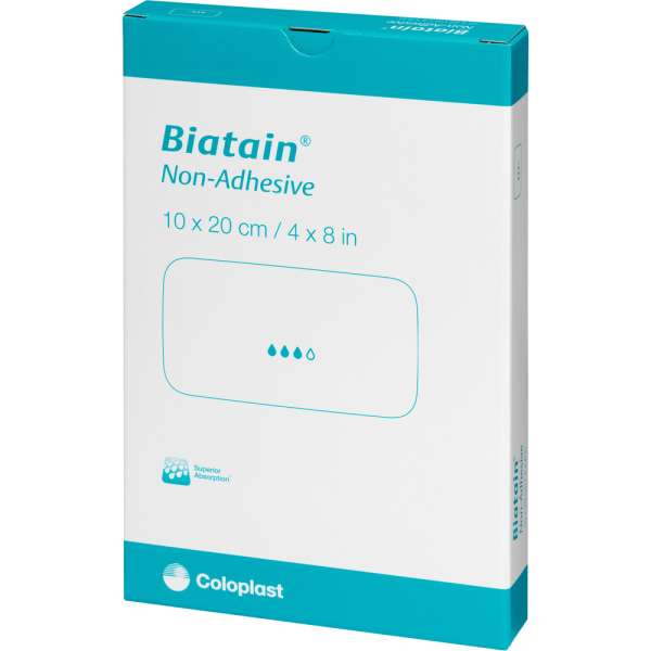 BIATAIN Schaumverband 10x20 cm nicht haftend