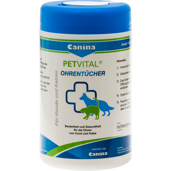 PETVITAL Feuchttücher f.Ohren vet.