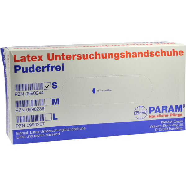 HANDSCHUHE Einmal Latex puderfrei S