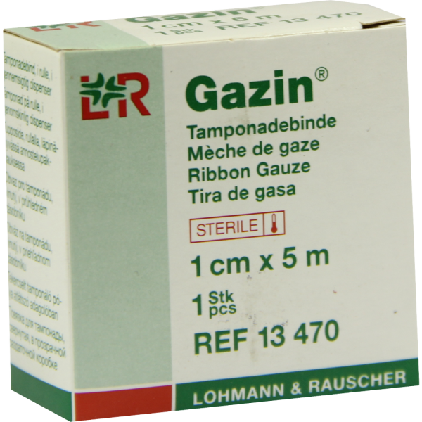 MULLBINDEN z.Tamponade steril 1 cmx5 m