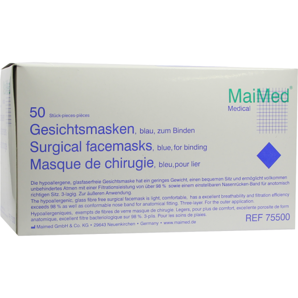 MUNDSCHUTZ Z.BINDEN blau