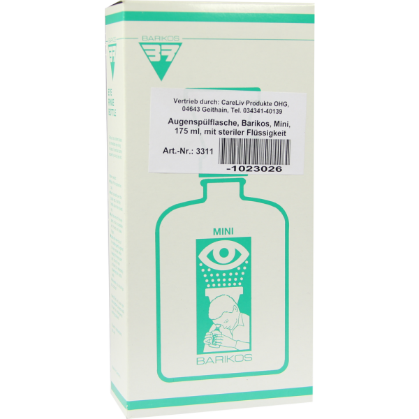 AUGENSPÜLFLASCHE Barikos mini m.ste.Flüssigk.175ml