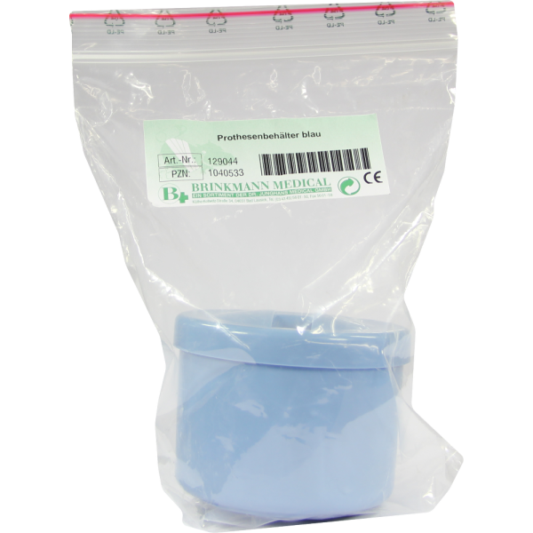 PROTHESENBEHÄLTER Kunst.Deckel u.Einsatz blau