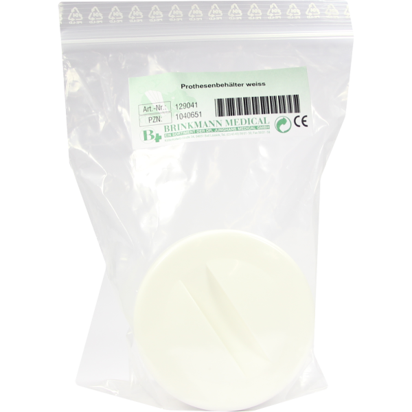 PROTHESENBEHÄLTER Kunst.Deckel u.Einsatz weiß