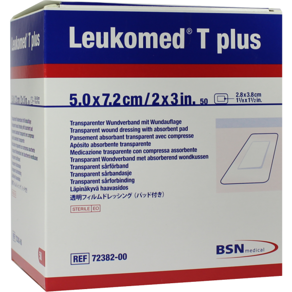 LEUKOMED transp.plus sterile Pflaster 5x7,2 cm