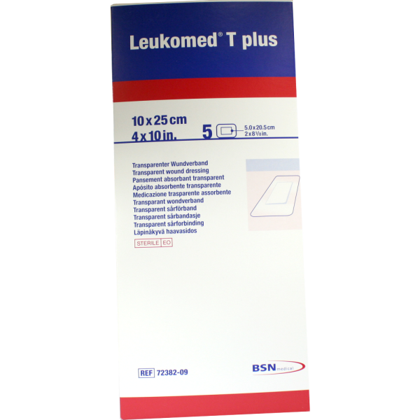 LEUKOMED transp.plus sterile Pflaster 10x25 cm