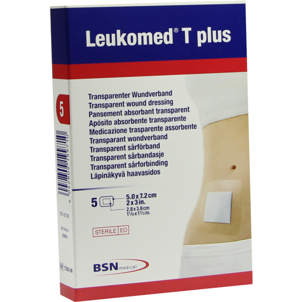 LEUKOMED transp.plus sterile Pflaster 5x7,2 cm